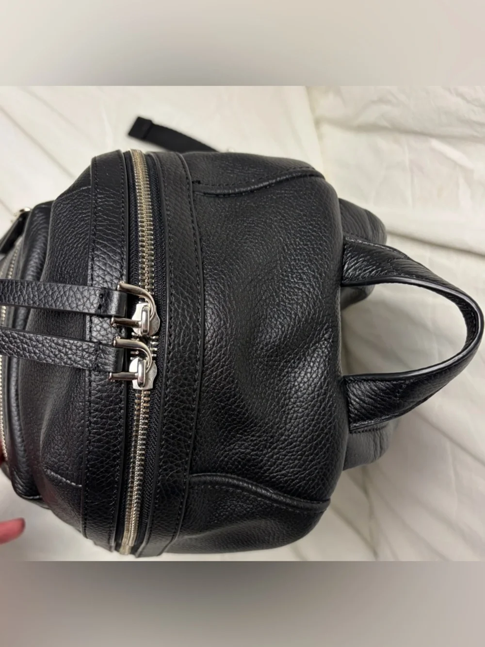 Marc Jacobs Medium Biker Backpack – Black Pebbled Leather